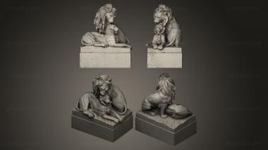 Figurines lions tigers sphinxes (STKL_0022) 3D model for CNC machine